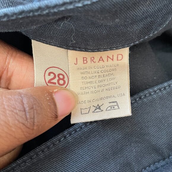 J.Brand Skinny Jeans Mid Rise‎ Five Pocket Stretch Fabric Sleek Black Women's 28 - Picture 6 of 12